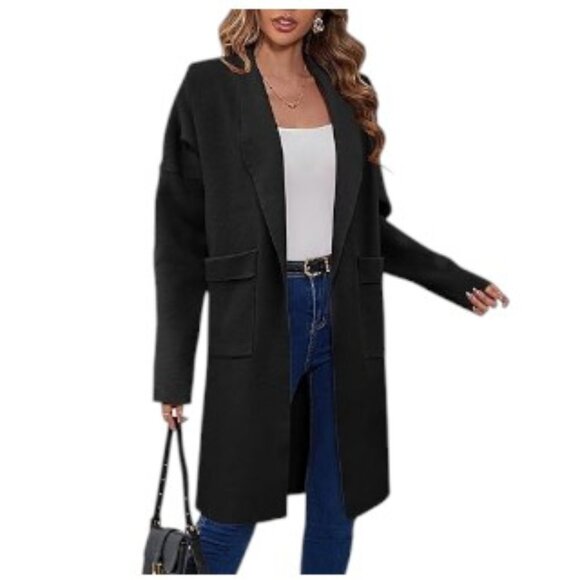Open Front Long Cardigan Sweater - Picture 1 of 13